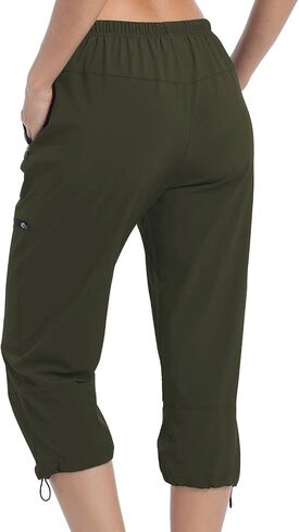 VAYAGER SPORTS Women's Outdoor Hiking Capri Pants Loose-Fit Lightweight with Zipper Pockets in Saudi Arabia
