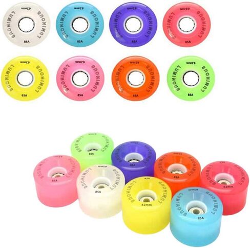 Luminous Light Up LED Quad Roller Skate Wheels - Now in 9 Colors with BankRoll Bearings Installed in Saudi Arabia