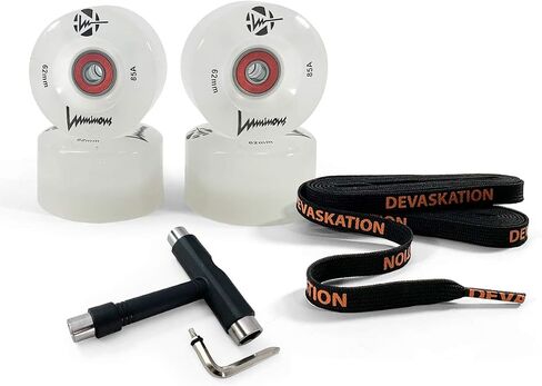 Luminous Light Up LED Quad Roller Skate Wheels - Now in 9 Colors with BankRoll Bearings Installed in Saudi Arabia