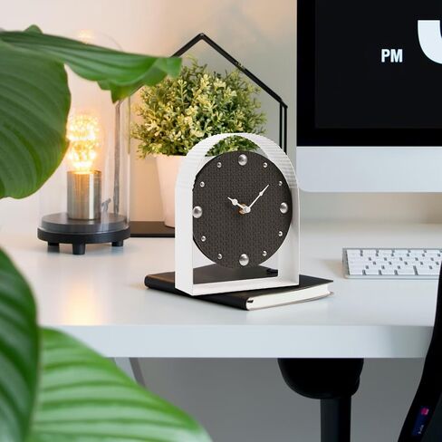 ساعة مكتب حديثة من NIKKY HOME بدون مقياس، ساعة طاولة تعمل بالبطارية مع ساعة رف بتصميم بسيط حديث صامت لغرفة المعيشة وغرفة النوم والسرير والمكتب وساعة الهدايا in Saudi Arabia