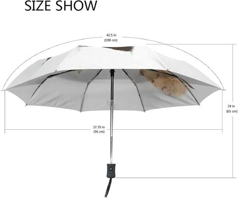 Black Compact Travel Umbrella Maine Coon Cat Auto Open Close Umbrella Windproof Anti-UV in Saudi Arabia