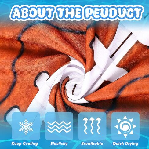 24 Pack Football Cooling Towel 40 x 12 Inch Ice Towel Breathable Chilly Towel Football Sports Towel Sweat Towel Fast Drying Towel for Neck Face Football Yoga Travel Outdoor Sport,4 Styles in Saudi Arabia