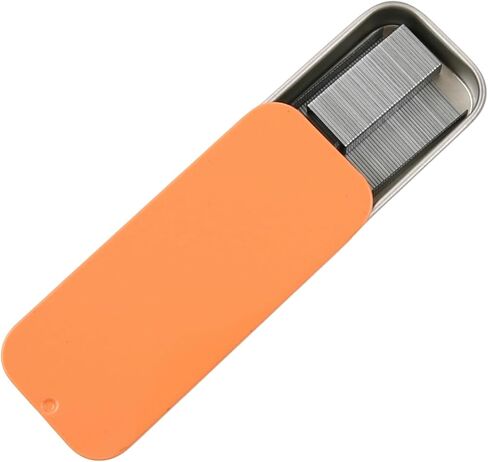 2Pcs Portable Metal Toothpicks Holder, Empty 3.15*1.3*0.51inch / 8*3.3*1.3cm Reusable Toothpick Case, Toothpick Holder Dispenser for Travel,Outdoor(Orange) in Saudi Arabia
