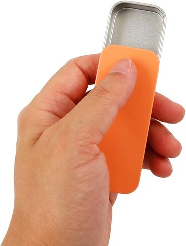 2Pcs Portable Metal Toothpicks Holder, Empty 3.15*1.3*0.51inch / 8*3.3*1.3cm Reusable Toothpick Case, Toothpick Holder Dispenser for Travel,Outdoor(Orange) in Saudi Arabia