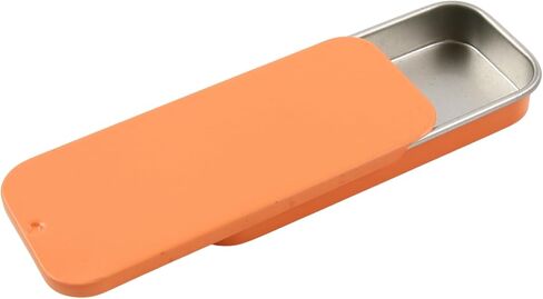 2Pcs Portable Metal Toothpicks Holder, Empty 3.15*1.3*0.51inch / 8*3.3*1.3cm Reusable Toothpick Case, Toothpick Holder Dispenser for Travel,Outdoor(Orange) in Saudi Arabia
