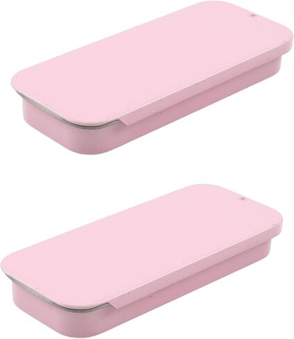2Pcs Portable Metal Toothpicks Holder, Empty 3.15*1.3*0.51inch / 8*3.3*1.3cm Reusable Toothpick Case, Toothpick Holder Dispenser for Travel,Outdoor(Orange) in Saudi Arabia