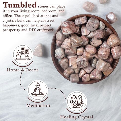 Polygram Jasper Tumbled Crystals Bulk Polished Rocks Stones Healing Crystals and Stones for Tumbling Rock Collection Vase Filler Reiki Gemstone Gifts Fountain Tumbles | Size 20-25 mm, 1lb in Saudi Arabia