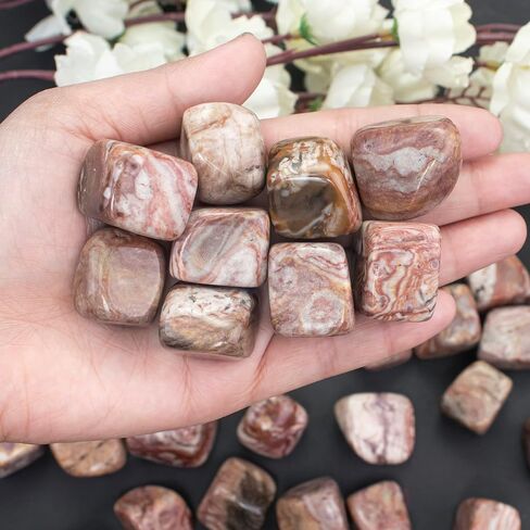 Polygram Jasper Tumbled Crystals Bulk Polished Rocks Stones Healing Crystals and Stones for Tumbling Rock Collection Vase Filler Reiki Gemstone Gifts Fountain Tumbles | Size 20-25 mm, 1lb in Saudi Arabia