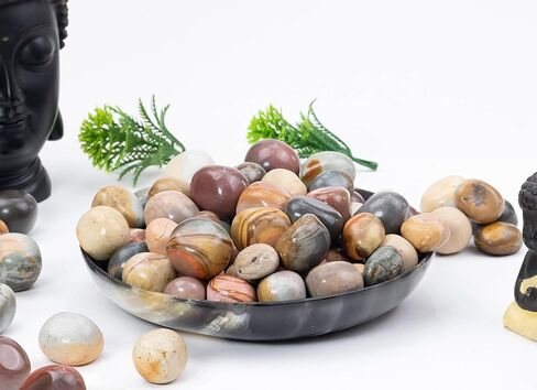 Polygram Jasper Tumbled Crystals Bulk Polished Rocks Stones Healing Crystals and Stones for Tumbling Rock Collection Vase Filler Reiki Gemstone Gifts Fountain Tumbles | Size 20-25 mm, 1lb in Saudi Arabia