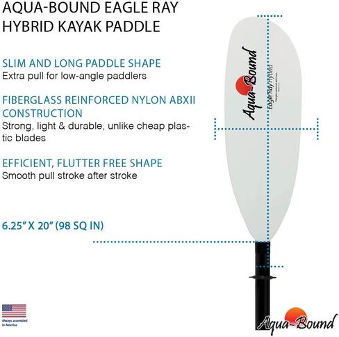 AQUA BOUND EagleRay Hybrid White Fiberglass Blade/Posi-Lok Carbon Shaft in Kuwait