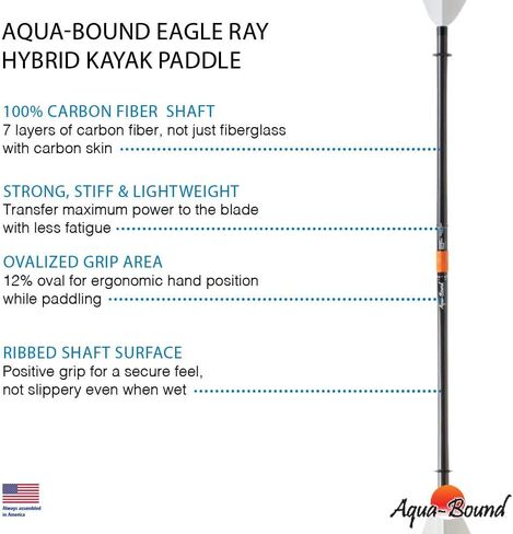 AQUA BOUND EagleRay Hybrid White Fiberglass Blade/Posi-Lok Carbon Shaft in Saudi Arabia