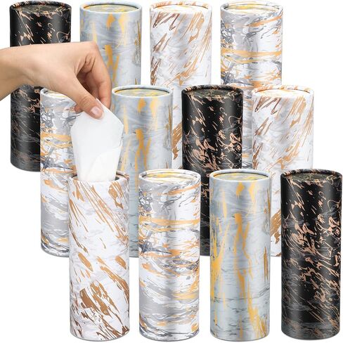 Thenshop 8 Pack Car Tissues Cylinder with Facial Tissues Bulk Car Tissues Holder Boxes Decorative Container for Car Home Travel Everyday Tissues Refill in Saudi Arabia