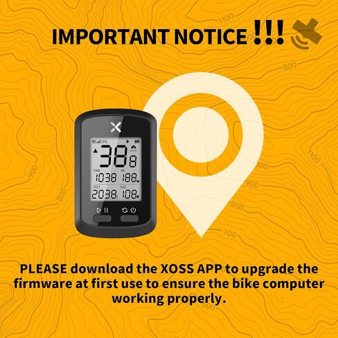 XOSS G+ GPS Wireless Bike Computer, Cycling Speedometer and Odometer Bluetooth Ant+ Sensor Support with Black Cover, IPX7 Waterproof 3 Satellites Positioning for All Cycling Bikes in Saudi Arabia