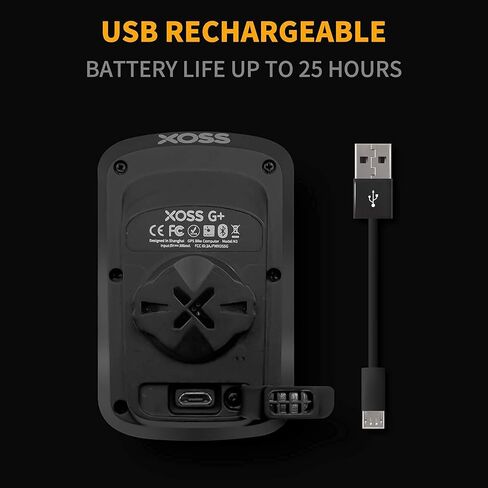 XOSS G+ GPS جهاز كمبيوتر لاسلكي للدراجة، عداد سرعة ركوب الدراجات وعداد المسافات بلوتوث Ant+ مستشعر دعم مع غطاء أسود، IPX7 مقاوم للماء 3 مواقع أقمار صناعية لجميع دراجات ركوب الدراجات in Kuwait