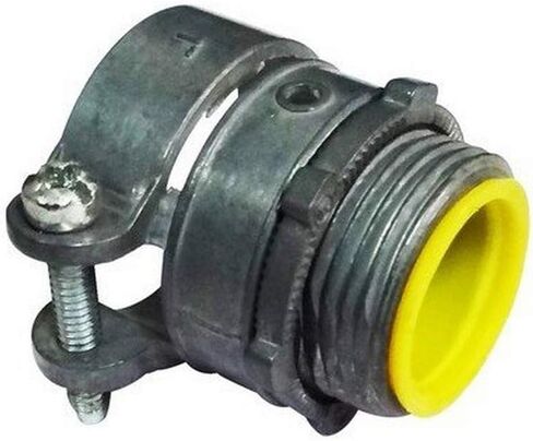 Morris Products 15121 Straight Squeeze Box Connector, Insulated Throat, 1/2" Trade Size (Pack of 25) in Saudi Arabia