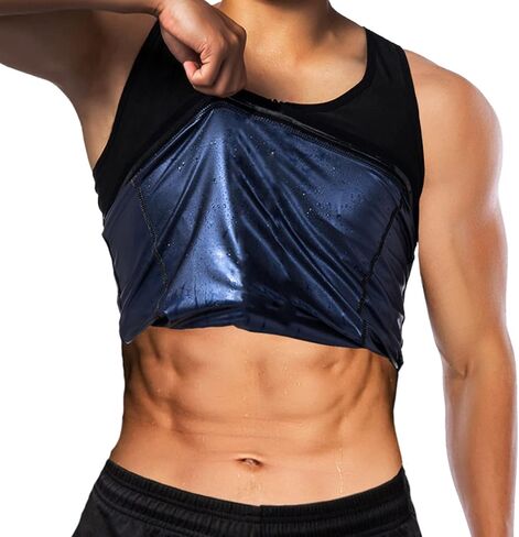 Men's Sauna Vest Workout Sauna Sweat Vest Tank Top for Men Sweat Enhancing Vest Waist Trainer for Men in Saudi Arabia