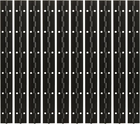 6PCS Piano Hinge 12 Inch Black Heavy Duty Piano Hinge Stainless Steel Continuous & Piano Hinges 0.027" Thickness Fixing Folding Continuous Piano Hinge in Saudi Arabia