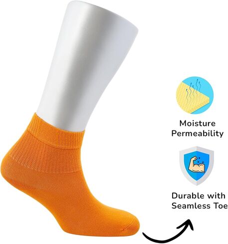 Cosyfeel® جوارب الكاحل النسائية الفضفاضة لمرضى السكري 4 أزواج من مادة الخيزران الناعمة المتينة مع مقدمة غير ملحومة in Kuwait