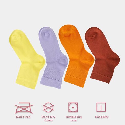 Cosyfeel® جوارب الكاحل النسائية الفضفاضة لمرضى السكري 4 أزواج من مادة الخيزران الناعمة المتينة مع مقدمة غير ملحومة in Kuwait