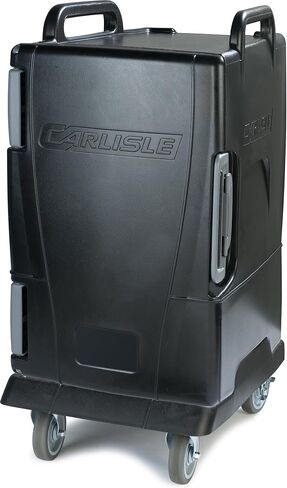 منتجات Carlisle FoodService Products Cateraide IT End Loading معزول حاملة الطعام تحمل 6 مقالي كاملة الحجم 2.5 بوصة مع مقابض لتقديم الطعام والمطابخ والمطاعم، بلاستيك، أسود in Saudi Arabia