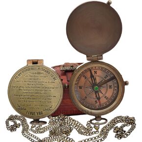 Compass, Gift for Husband, Anniversary, Wedding Gift for Him, Long Distance Boyfriend Gift, Fiance Gift I Miss You Long Distance Relationship Gift for Army Boyfriend Gift