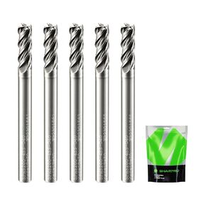 4mm Shank End Mill Bit 1mm Cutting DIA. 4 Flutes AlCrN Coated Carbide Square CNC Milling Bit, Apply for Alloy Steel, Stainless Steel, Cast Iron and Aluminum Cutting