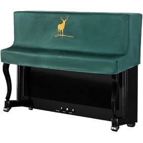OLizee® Universal Upright Piano Cover Piano Protective Cover Piano Dust Cover Piano Covering Piano Cloth Cover Piano Protection for Piano Decor Dark Green