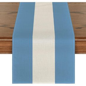 Artoid Mode Black Beige Stripes Halloween Table Runner, Classic Modern Party Kitchen Dining Table Decoration for Home Decor 13x72 Inch