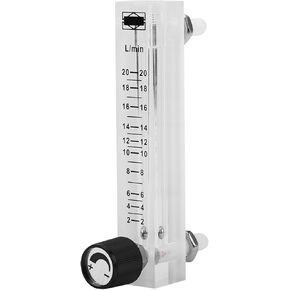 LZQ-7 Flowmeter 2-20LPM Meter Oxygen Air Flowmeter Gas Regulator Acylic Flowmeter with Control Valve for Oxygen Air Gas