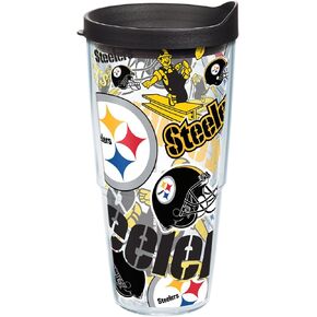 Tervis Made in USA Double Walled NFL® Pittsburgh Steelers Insulated Tumbler Cup Keeps Drinks Cold & Hot, 24oz, All Over
