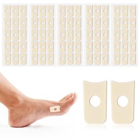75pcs Corn Cushions, Corn Pads for Toes Latex Sponge Foot Callus Pads Self-Adhesive Foot Care Cushions Corn Protectors for Men Women Feet Toes (U-Shape)