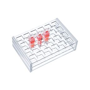 MUHWA Acrylic Cuvette Holder for 10mm Optical Path Cuvette, 24-Places, Pack of One
