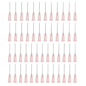 PATIKIL Blunt Tip Dispensing Needles with Bent Blunt Needle, 100 Pcs 0.5 Inch 25G Industrial Liquid Dispenser Needle for Refilling Liquid Ink Adhesive Glue, Red