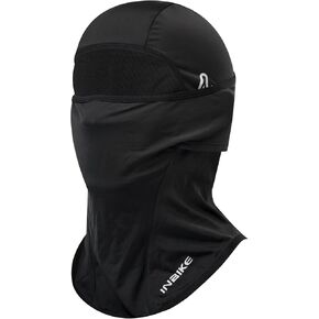 INBIKE Balaclava Face Mask for Men Women, Summer UV Sun Protection Full Face Cover, Ice Silk Cooling Mesh Breathable Neck Scarf Gaiter Black