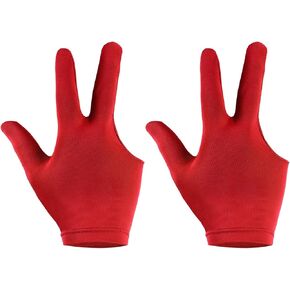 PATIKIL 3 Fingers Pool Gloves, Billiard Gloves Left & Right Hand Show Gloves Pool Cue Glove