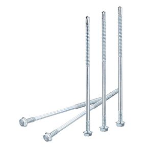 #14x1-1/2" Hex Washer Head Self Drilling Screws - 25Pack - Good for Metal - Carbon Steel Self Tapping Metal Sheet Screws