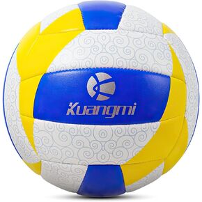 Kuangmi Soft Volleyball, Official Size 5, Indoor & Outdoor Recreational Ball, Sports Training Beach Game Ball for Beginner, Teenager, Adults