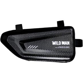 WILD MAN Rainproof Hard Shell Triangle Bike Saddle Bag For Frame under Seat For Road Mountain Cycling (Black,E4)
