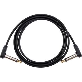 D'Addario Accessories Guitar Patch Cable - Pedalboard Cable - Custom Series - Geo Tip Plugs - 3 Ft - Right Angle Ends