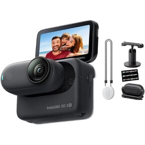 Insta360 GO 3S Midnight Black (128GB) – 4K Video Small & Lightweight Action Camera, Portable and Versatile, Hands-Free POV, Mount Anywhere, Stabilization, Multifunctional Action Pod, Waterproof