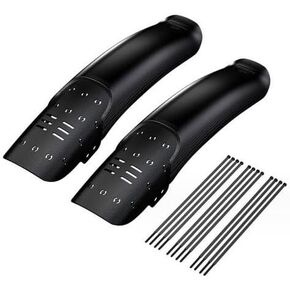 Mountian Bike Fender 2 Pcs, Front and Rear Bicycle Fender, Mountain Bike Mudguards Set, MTB Mud Guard, Folding Bicycle Mud Guards, Waterproof Bike Fenders, Fits 650B 20" 27.5" 29"