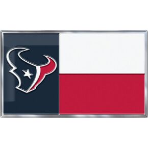FANMATS NFL Houston Texans Texas State Flag Automobile Emblem, 3.75 x 2.25-inches, Blue