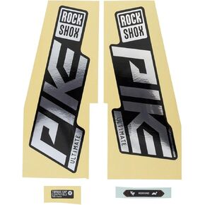 RockShox Fork Decal Kit - Pike Ultimate, 27.5"/29", Gloss Polar Foil/High Gloss Black