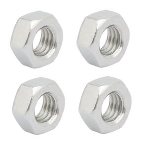 uxcell 4pcs M8 x 1.25mm Pitch Metric Thread Carbon Steel Zinc Plated Left Hand Hex Nuts