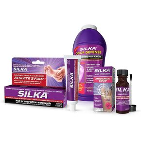 Silka Emergency Foot Care Kit, Max Strength Antifungal Liquid, Odor-Fighting Foot Powder, Antifungal Cream for Athletes Foot, Jock Itch, and Ringworm, Complete Solution for Healthy Feet