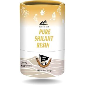 Shilajit Pure Himalayan Organic Shilajit Resin - Gold Grade, High Potency Shilajit Resin from Himalayas with 85+ Trace Minerals & 75% Fulvic Acid for Men and Women. Boost Energy & Immune Support -30g