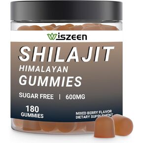 Shilajit Gummies, 12000MG Shilajit for Men & Women, Sugar Free Himalayan Shilajit Gummy with Balck Seed Oil - Energy & Immunity Support