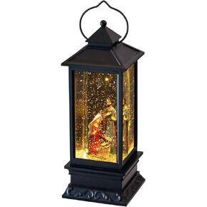 DRomance Nativity Music Snow Globe Lantern with Timer Battery Operated & USB Powered Lighted Singing Snow Globe Lamp Spinning Water Swirling Glitters Christmas Decor 4" x 4" x 12" in Kuwait