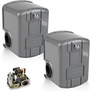 Pressure Switch for Well Pump: 1/4npt Internal Thread 40-60Psi Water Pressure Switch, Well Pump Pressure Switch Adjustable Differential, Well Pressure Switch for Garden and Home to Use