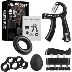 Hand Gripper Strengthener Strengthening Devices Grip Strength Trainer Set Hand Grip Strengthener Exercisers for Strength Squeezers Handgrip Grips Training Adjustable Grip Strengthener Forearm